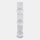 21419-02#12" Crystal Orbs & Blocks Taper Candleholder, Clea