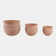 21426-01#S/3 9/12/15" Terracotta Ribbed Pots, Natural