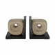 EV21453#S/2 6" Flowood Brown Quartz Resin Bookends