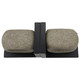 EV21453#S/2 6" Flowood Brown Quartz Resin Bookends