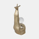 21459#10x4" Tall Snail With Acrylic Ball, Gold