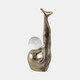 21459#10x4" Tall Snail With Acrylic Ball, Gold