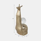 21459#10x4" Tall Snail With Acrylic Ball, Gold
