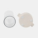 21487-02#13x7" Terracotta Hurricane Taper Holder, White