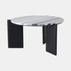 21490#32x17 Panda Marble Coffee Table, Blk/wht