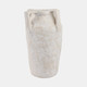 21498-01#20x12" Paper Mache Handle Vase, White