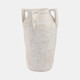 21498-01#20x12" Paper Mache Handle Vase, White