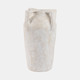 21498-01#20x12" Paper Mache Handle Vase, White