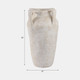 21498-02#26x15" Paper Mache Handle Vase, White