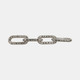 21499-01#25x4" Pierced Metal 4-chain Link Object, Silver