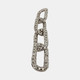 21499-01#25x4" Pierced Metal 4-chain Link Object, Silver