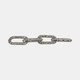 21499-01#25x4" Pierced Metal 4-chain Link Object, Silver
