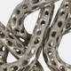21499-01#25x4" Pierced Metal 4-chain Link Object, Silver