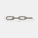 21499-01#25x4" Pierced Metal 4-chain Link Object, Silver