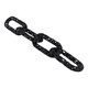 21499-03#25x4" Pierced Metal 4-chain Link Object, Black