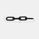 21499-03#25x4" Pierced Metal 4-chain Link Object, Black