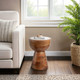 21503-02#18x13" Hourglass Marble Top Accent Table,wht/natrl