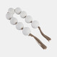 21522-01#44x3" Ecomix Bead Garland, White