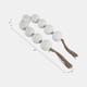 21522-01#44x3" Ecomix Bead Garland, White