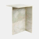 20773-03#20x13" Square Marble Accent Table, Light Green