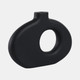 17558-04#15x10" Cut-out Wood Vase, Black