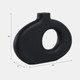 17558-04#15x10" Cut-out Wood Vase, Black