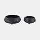 21529-01#S/2 11/15" Tapered Ecomix Bowls With Lines, Black