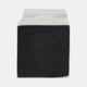 21540-01#9x3" Chunky Marble Taper Holder, White