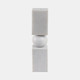 21540-02#12x3" Chunky Marble Taper Holder, White