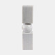 21540-02#12x3" Chunky Marble Taper Holder, White