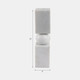 21540-02#12x3" Chunky Marble Taper Holder, White
