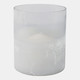 21543-01#6x5" Frosted Bottom Hurricane, Clear