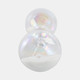 21546#8x3" Glass 10min Bubble Sandtimer, Iridescent