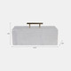21604-01#16x7" Marble Rectangular Box With Handle, White/go