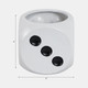 21631#6" Dice Planter, White/black