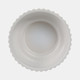 21649#12x5" Ridged Pedestal Bowl, White