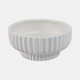 21649#12x5" Ridged Pedestal Bowl, White