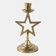 21659-02#9x5" Star Taper Holder, Gold