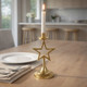 21659-02#9x5" Star Taper Holder, Gold