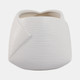 21664#8" Abstract Planter, White