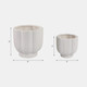 21668-02#S/2 6/8" Scallop Shaped Planters, White