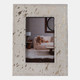 21584-01#4x6" Hair On Hide Speckled Photo Frame, Tan