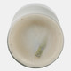 80409-01#6x5" 34 Oz Jasmine Frosted Glass Candle, Clear