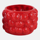 20273-03#7" Strawberries Flower Pot, Red