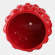 20273-03#7" Strawberries Flower Pot, Red