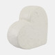 21778#8x8" Textured Ecomix Heart, Ivory
