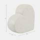 21778#8x8" Textured Ecomix Heart, Ivory