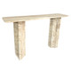 EV21781#54" Canape Travertine Stone Console Table