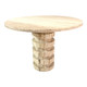 EV21782#42" Turin Travertine Stone Foyer Table 2bxs