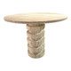 EV21782#42" Turin Travertine Stone Foyer Table 2bxs